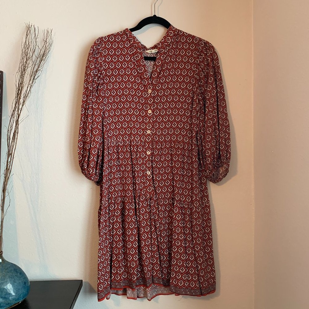 Max Studio ¾ Length Sleeved Dress with Patterns